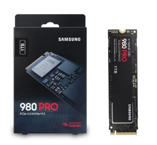 : Samsung 980 PRO 1TB NVMe PCIe 4.0 M.2 SSD with Heatsink